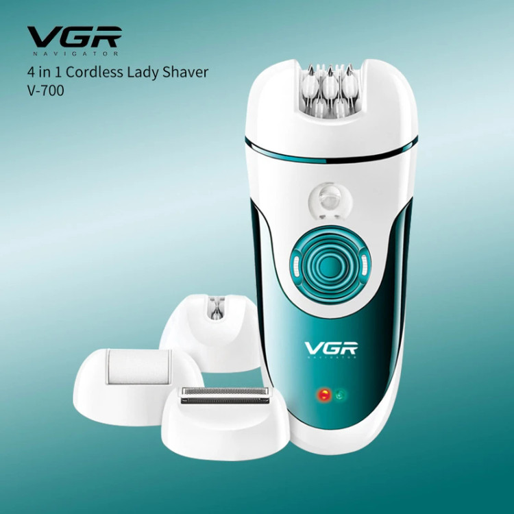 بسته بندی اپیلاتور چهار کاره وی جی آر مدل V-700