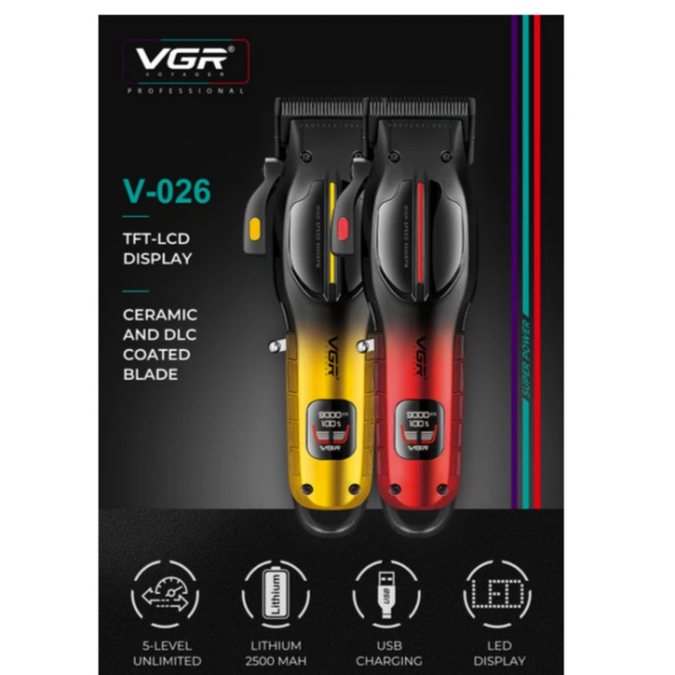 ماشین اصلاح VGR V-026 با نمایشگر TFT-LCD