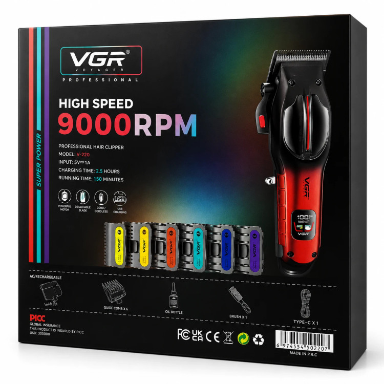 ماشین اصلاح موی سر و صورت VGR مدل V-026
