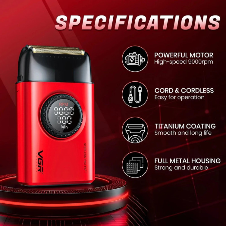 ماشین اصلاح فویلی وی جی آر مدل VGR V-377