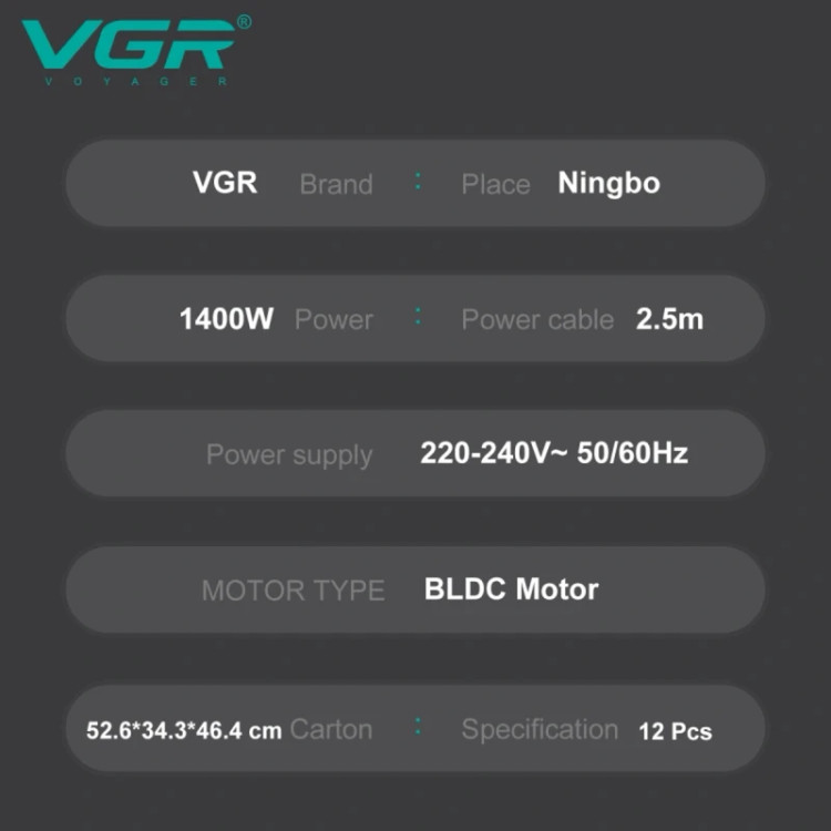 سشوار سالنی VGR مدل V-440