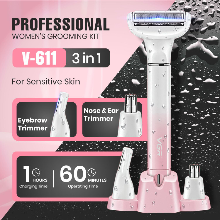 موزن و شیور چندکاره بانوان وی جی ار مدل V-611 Professional